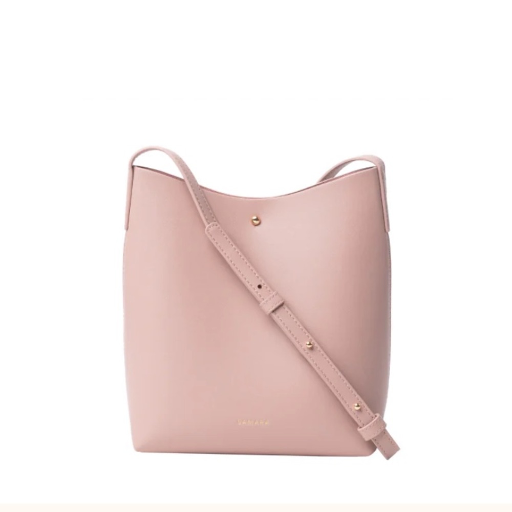Samara Vegan Leather Medium Shoulder Bag in Peony